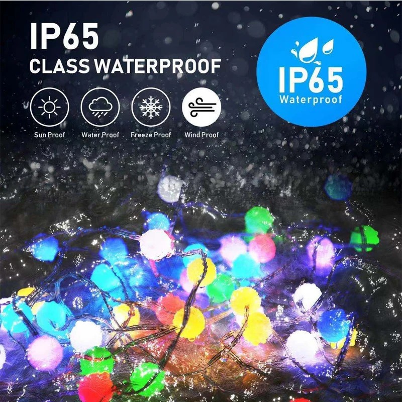 Smart RGB LED String Lights WS2812B Bluetooth APP Control USB Music Sync Waterproof Outdoor Christmas Party Decor