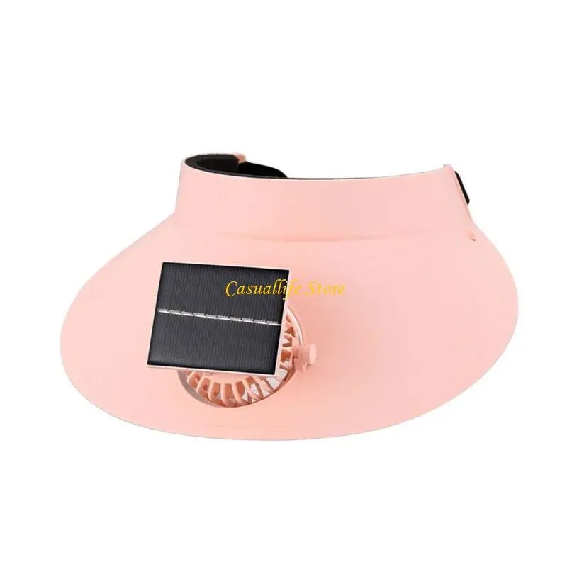Adjustable Powered Fan Hat Breathable Open Top Hat for Outdoor Wear Y1QD