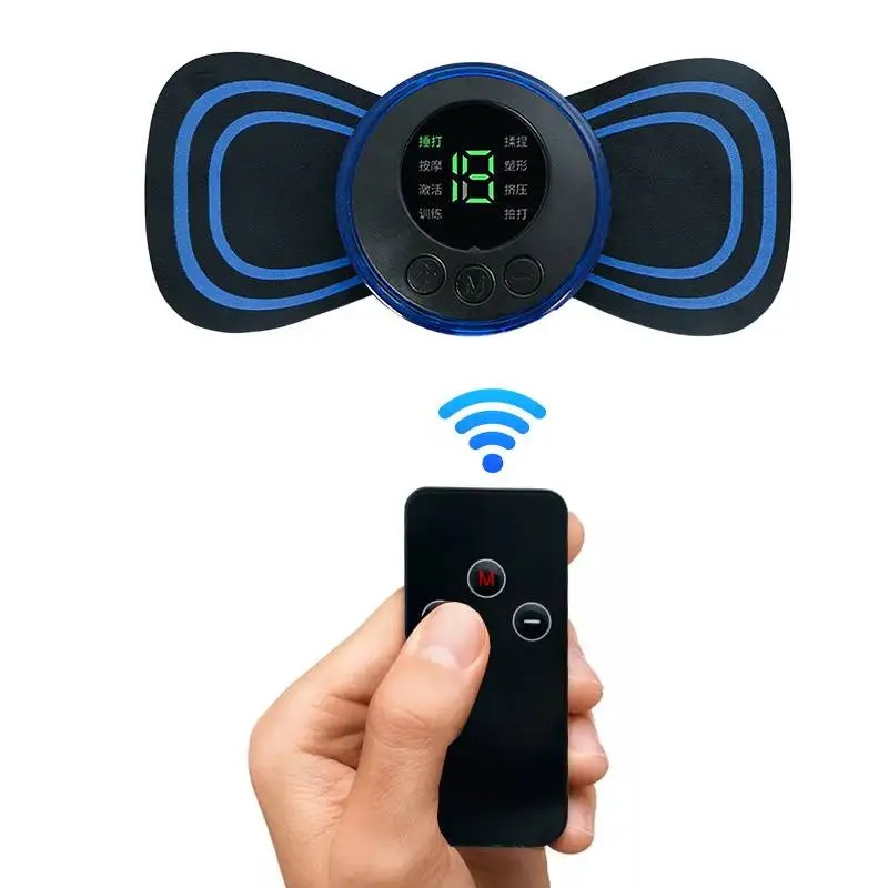 Mini massage patch cervical massager shoulder and neck massager portable intelligent 8-mode 19 force Stimulator Massage Patch