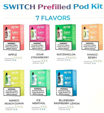FLYTO Switch 6000 Puffs Disposable Vape/E-Cigaret (Mango Peach Guava)