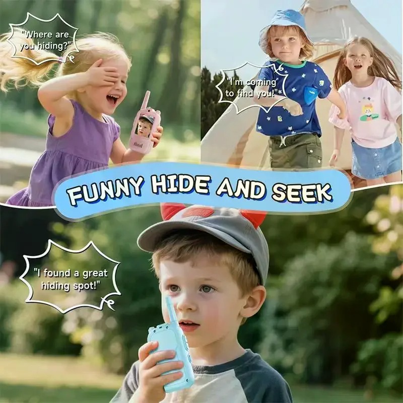 Video Walkie Talkies For Kids 2 Pack Rechargeable Intercom Walkie-talkie 2 Screen One-Click Call Child Video Intercom