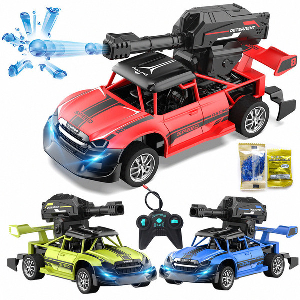 Remote Control Rechargeable Gel Blaster Ball Shooter 4 Channel Car Toy Car With 1000 Gel Balls - 8 inches - Red