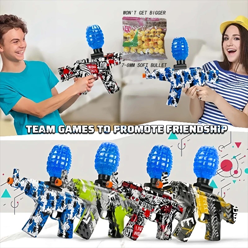 Splatte M4 Gun Free Gel Bombs Electric Gelblasterstoy Manual/Automatic Eco-Friendly Splatter Ball Blaster Squirt Boy Toys