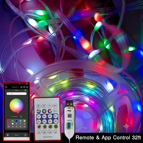 32ft/10M Fairy Strip Lights Remote & App Control